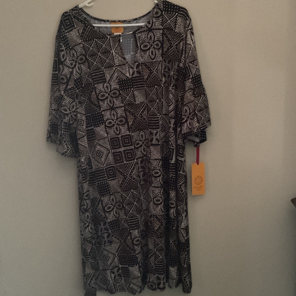 Ruby Rd. Black and White Polka Dot Dress
